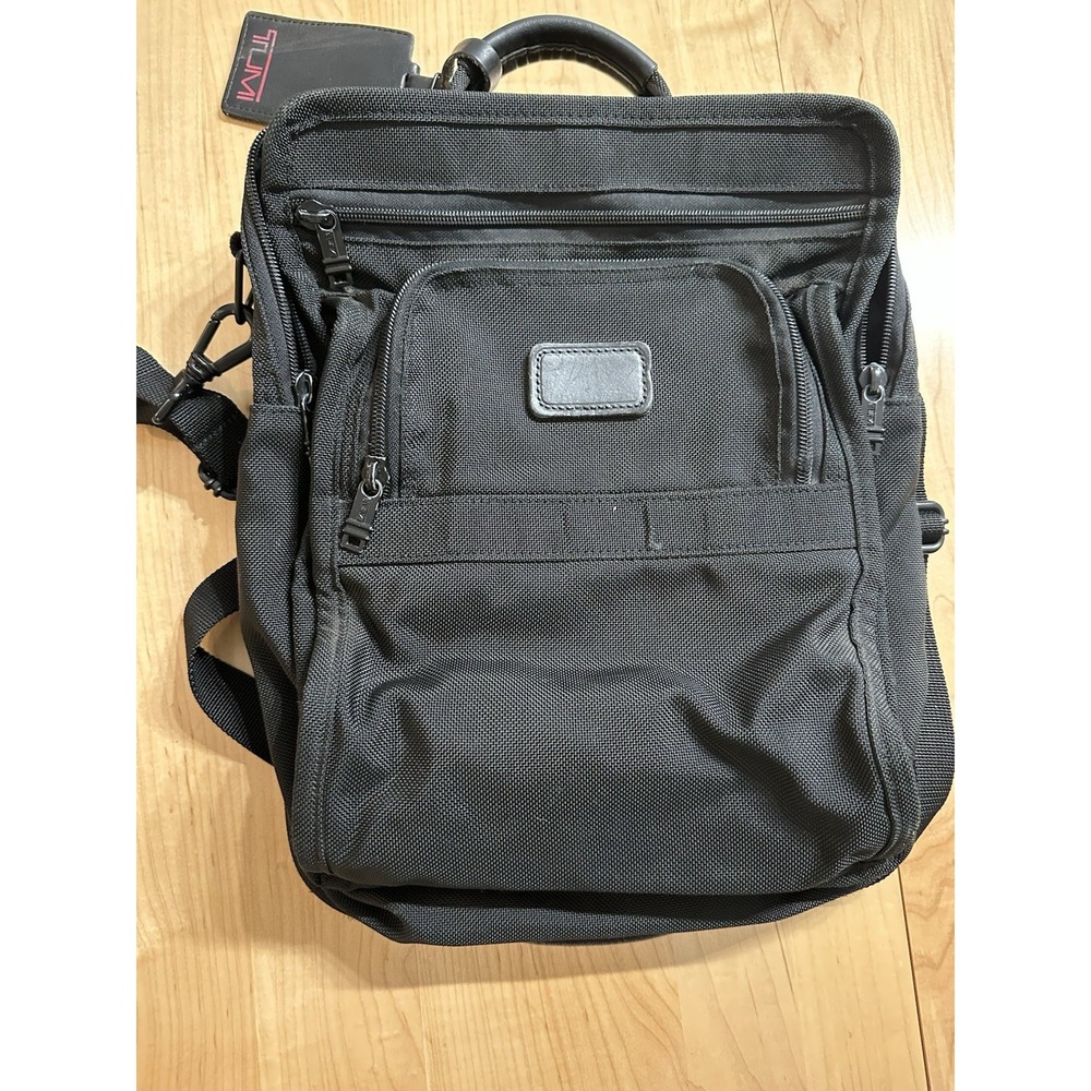 TUMI Made in USA Black Ballistic Messenger Laptop Computer Tablet Bag Crossbody